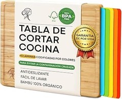 Guía para limpiar y cuidar tus tablas de cortar por colores