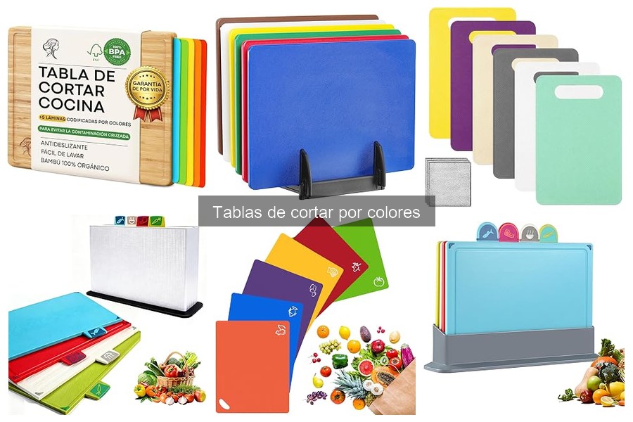 Cómo limpiar y mantener tablas de cortar por colores