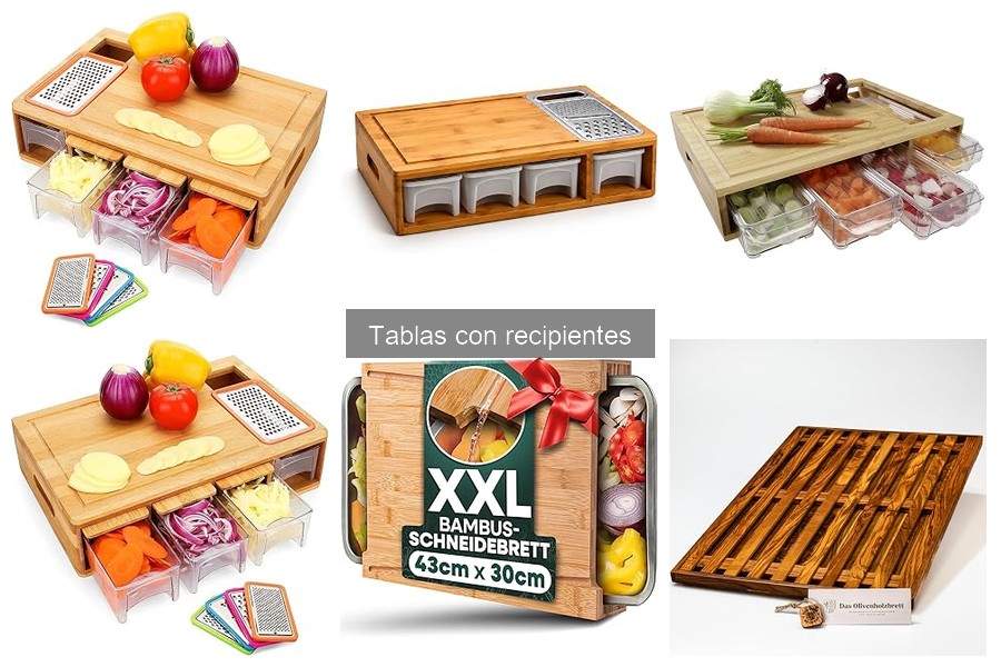 Comparativa de las Mejores Tablas con Recipientes para Cocina
