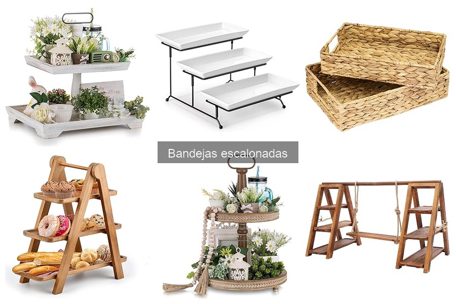 ¿Qué son las bandejas escalonadas y sus usos en cocina gourmet?