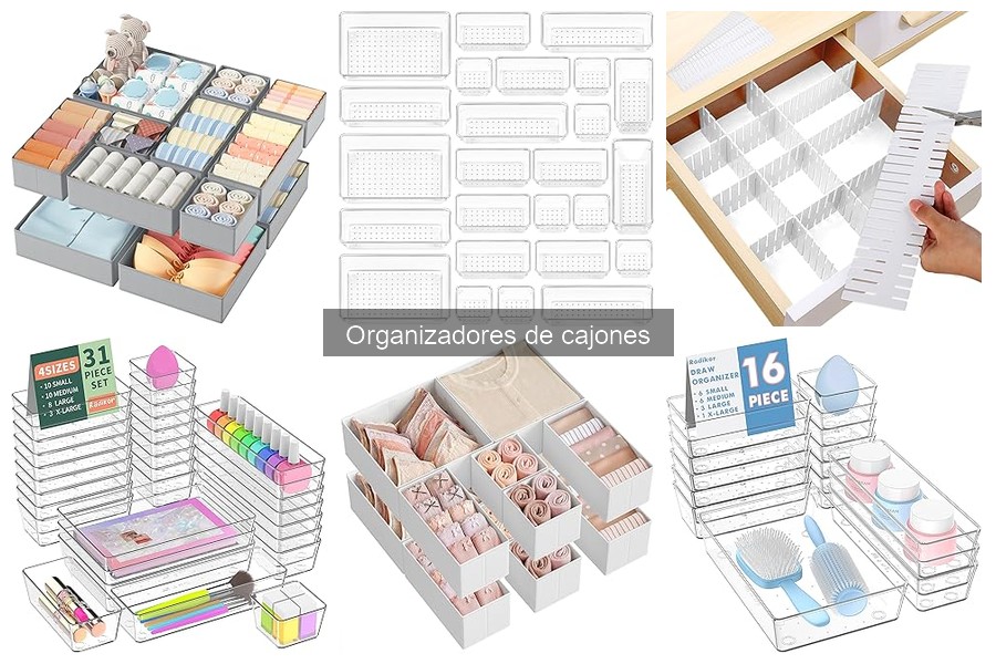 ¿Qué son los organizadores de cajones en la cocina?
